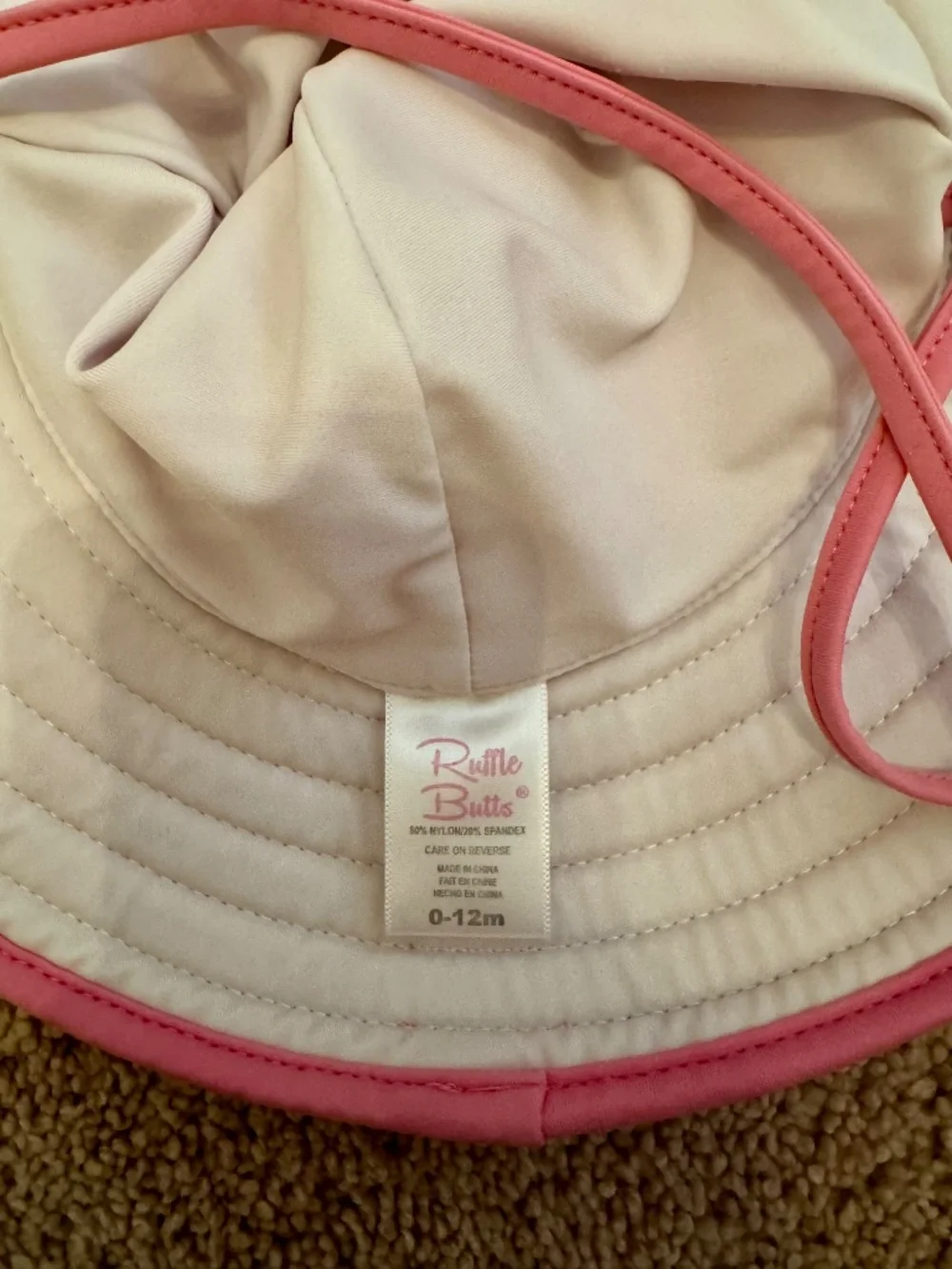 RuffleButts Sun Hat 0–12M Baby UV Wide Brim